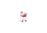 Thumbnail for Roller Skating Flamingo Throw Pillow | Whimsical Pink Bird Decorative Pillow | Fun Retro Gift