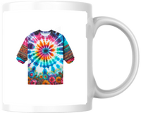 Thumbnail for Tie-Dye Shirt Mug | Colorful Rainbow Swirl Coffee Mug | Hippie Boho Gift
