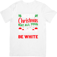 Thumbnail for Merry Christmas Be White Teeth T-Shirt | Funny Dentist Holiday Graphic Tee | Dental Christmas Gift