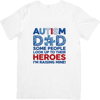 Thumbnail for Autism Dad Heroes I Am Raising Mine T-Shirt | Patriotic Awareness Graphic Tee | Father Gift