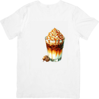 Thumbnail for Caramel Whipped Coffee T-Shirt | Watercolor Dessert Drink Graphic Tee | Coffee Lover Gift
