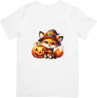 Thumbnail for Cute Witch Fox Halloween T-Shirt | Adorable Pumpkin Fox Graphic Tee | Spooky Season Gift