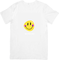 Thumbnail for Smiley Face Ha Ha Ha T-Shirt | Funny Y2K Happy Face Graphic Tee