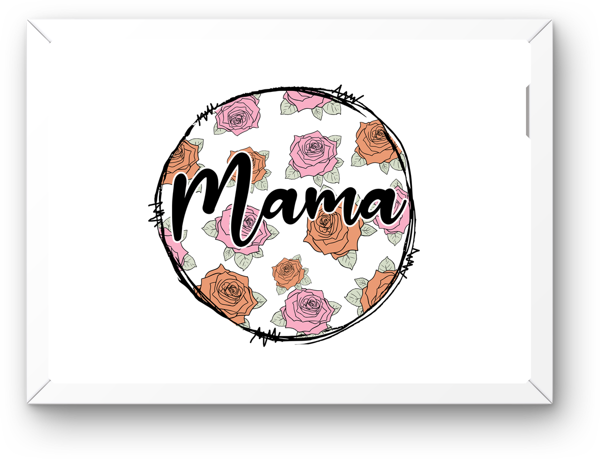 Mama Floral Roses Wall Art | Watercolor Mom Script Print | Mother's Day Gift