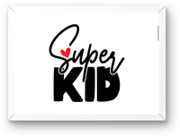 Thumbnail for Super Kid Heart Wall Art | Playful Black Script Quote Print | Kids Room Nursery Gift
