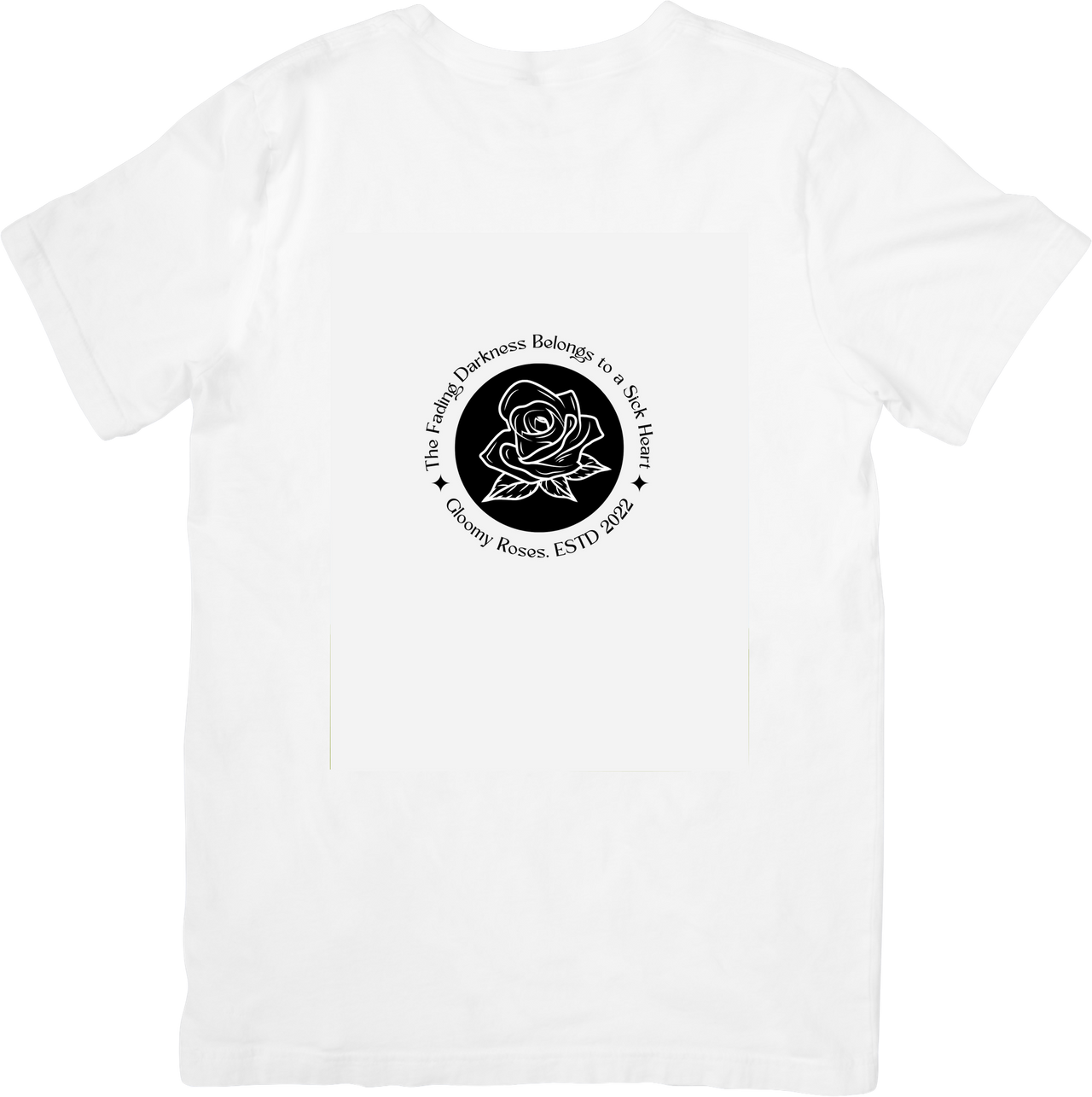 Gloomy Roses Dark Heart T-Shirt | Minimalist Floral Gothic Graphic Tee