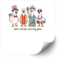 Thumbnail for Stars Stripes And Silly Goose Sticker | Funny Patriotic Fourth of July Vinyl Decal