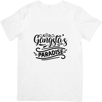 Thumbnail for Gangsta's Paradise T-Shirt | Retro Script Typography Graphic Tee | Hip Hop Music Gift