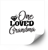 Thumbnail for One Loved Grandma Diamond Sticker | Vintage Elegant Grandparent Vinyl Decal