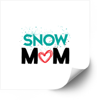 Thumbnail for Snow Mom Sticker | Cute Winter Holiday Typography Vinyl Decal