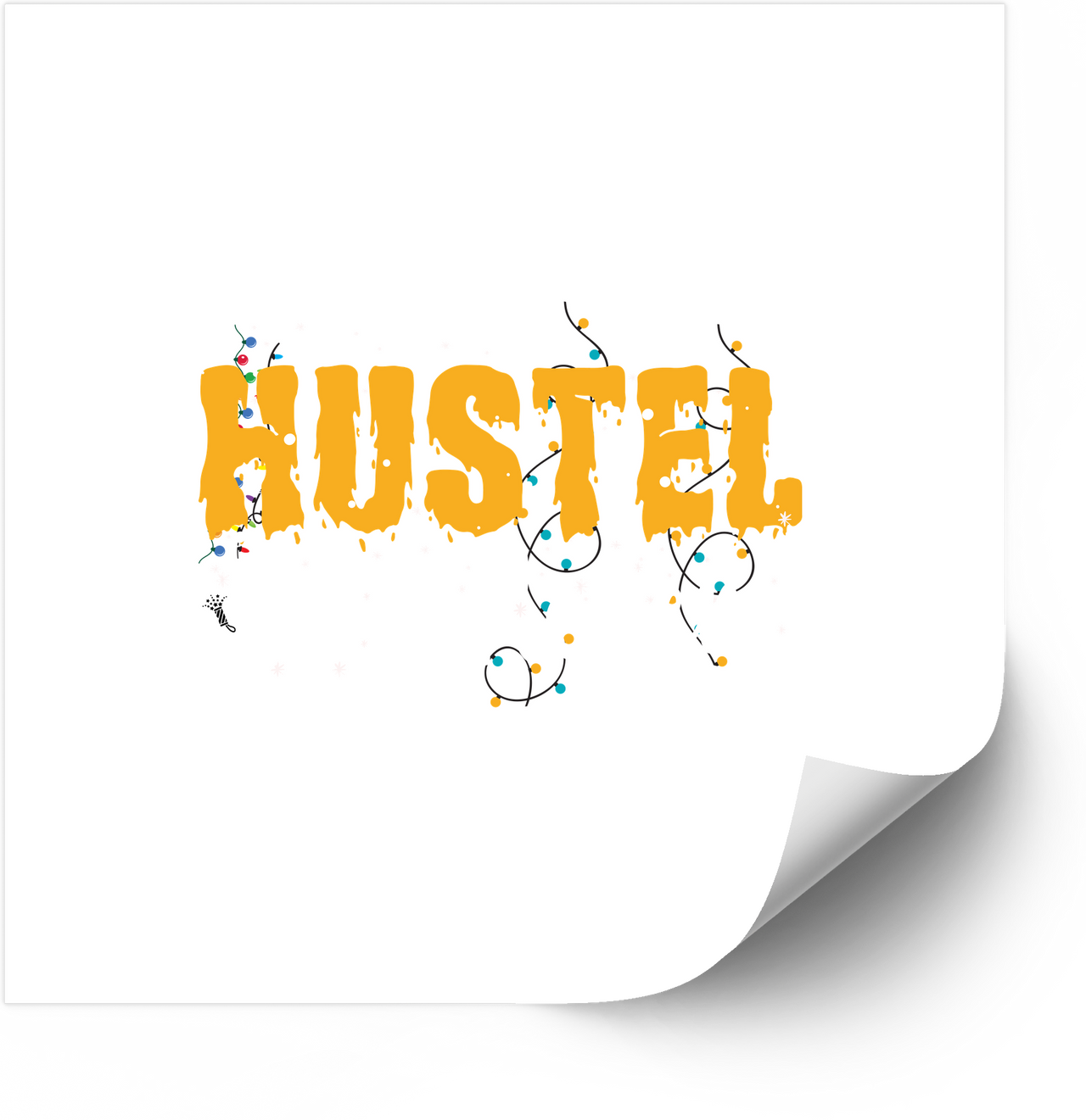 Hustle Sticker | Motivational Retro Typography Vinyl Decal