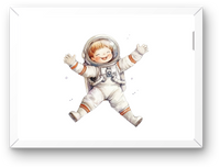 Thumbnail for Baby Astronaut Floating Wall Art | Cute Watercolor Space Print | Nursery Kids Room Gift